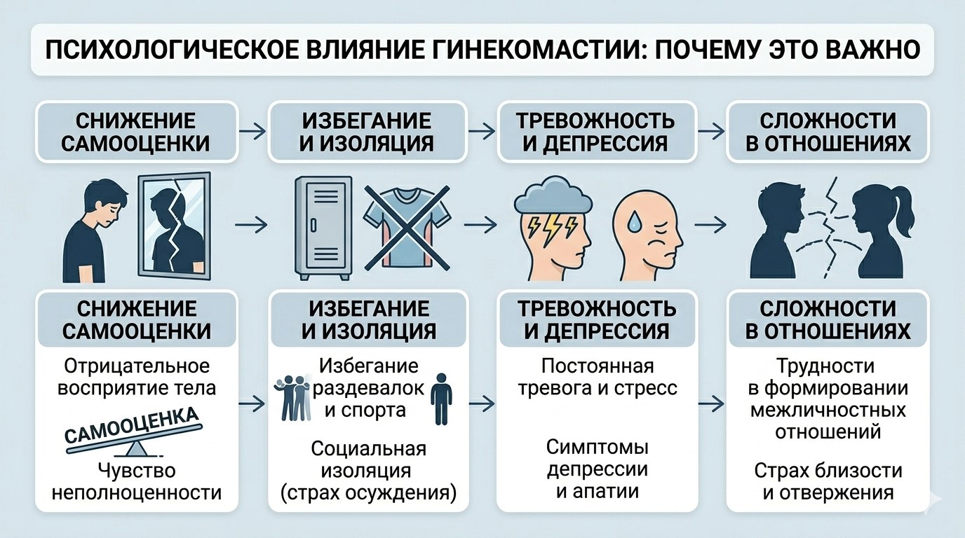 Психологические последствия гинекомастии